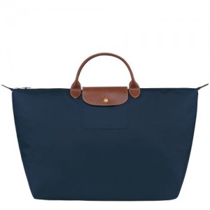 Longchamp Le Pliage Original S Recycled canvas Reiseveske Dame Marineblå | NOJP8304