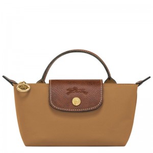 Longchamp Le Pliage Original with handle Recycled canvas Pouches Herre Fawn | NOUZ7326