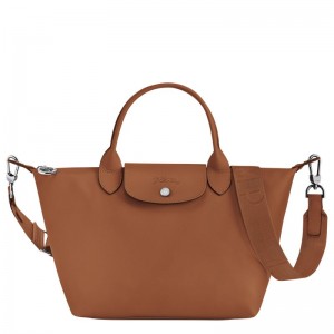 Longchamp Le Pliage Xtra S Leather Håndveske Dame Cognac | NOSG9216