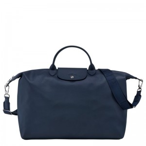 Longchamp Le Pliage Xtra S Leather Reiseveske Dame Marineblå | NOJP8337