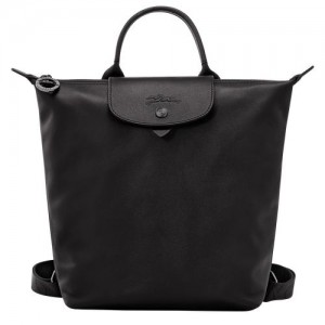 Longchamp Le Pliage Xtra S Leather Ryggsekker Dame Svarte | NOUZ8743