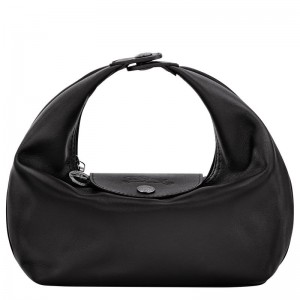 Longchamp Le Pliage Xtra XS Leather Håndveske Dame Svarte | NOOK9092