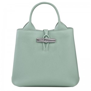 Longchamp Le Roseau S Leather Håndveske Dame Celadon | NORV9097