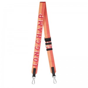 Longchamp Shadow Canvas Shoulder Straps Dame Korall | NOQM8008