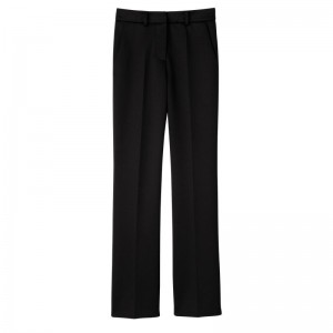 Longchamp Trousers Jersey Bukse Dame Svarte | NOQM7697